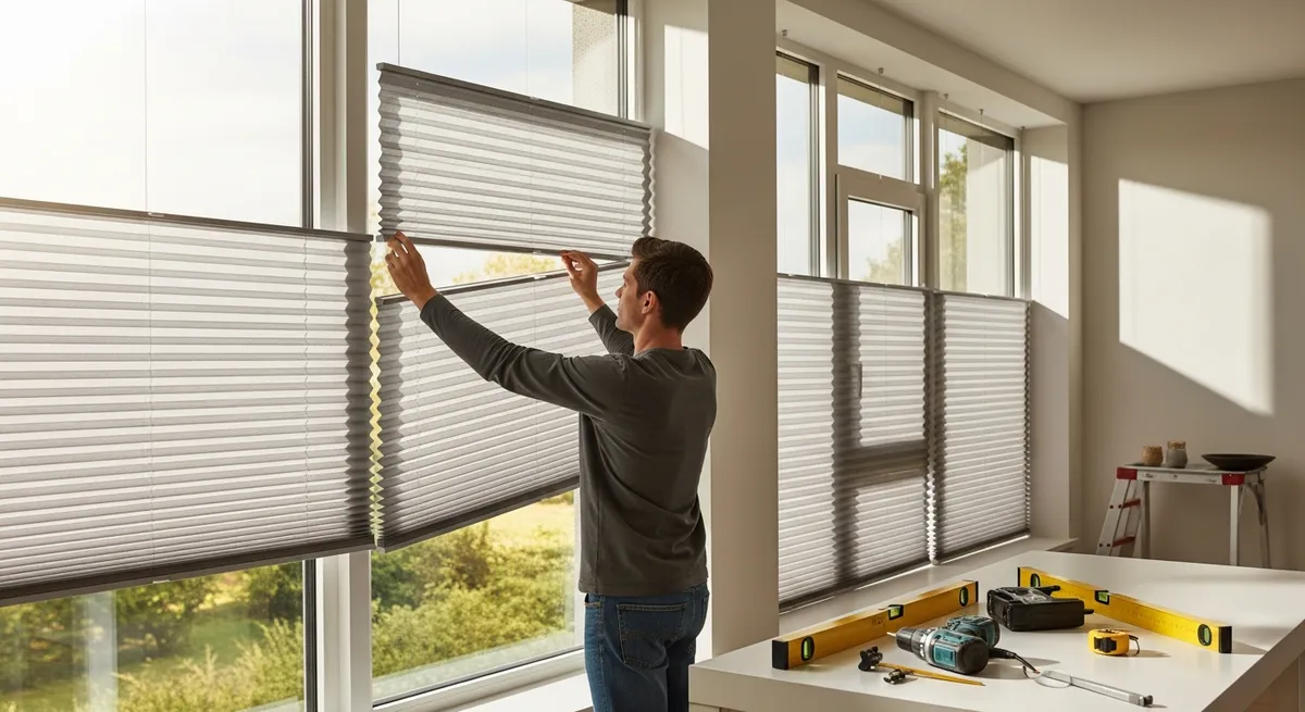 Anleitung zum Anbringen von Jalousien und Plissees an Fenstern