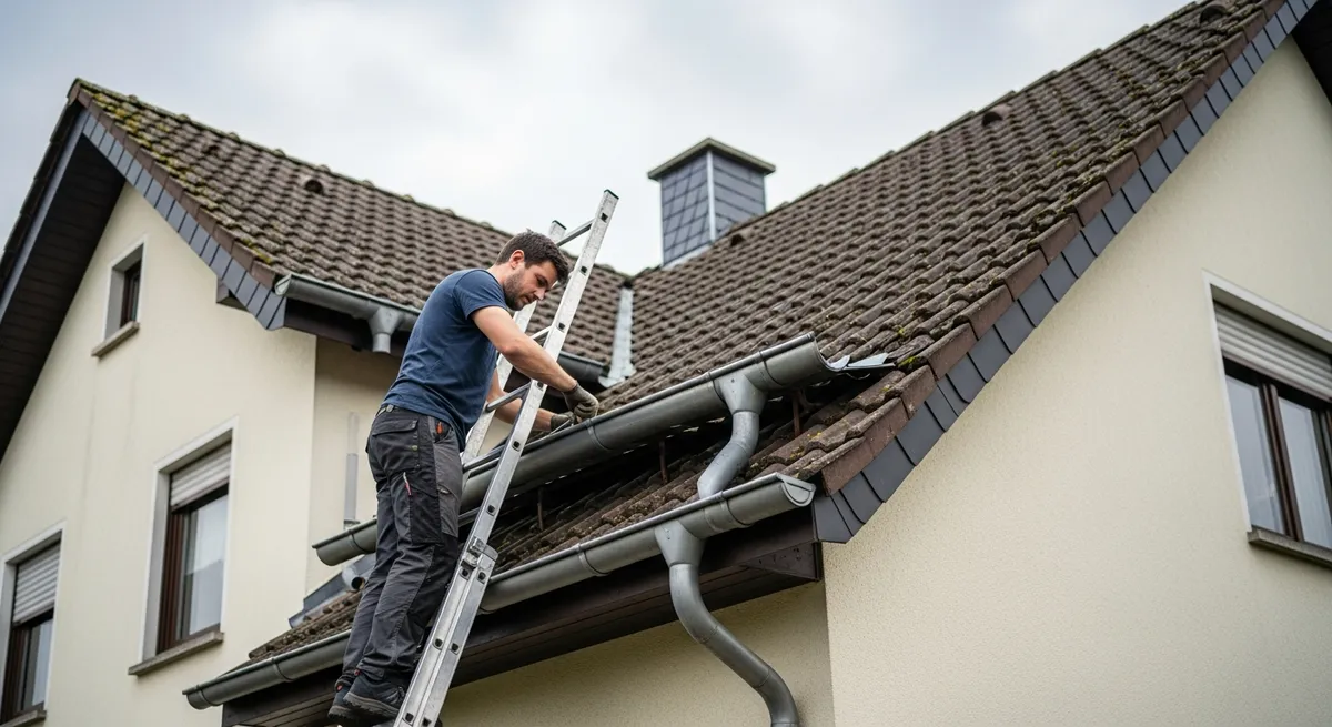 Anleitung zum Reparieren von beschädigten Dachrinnen