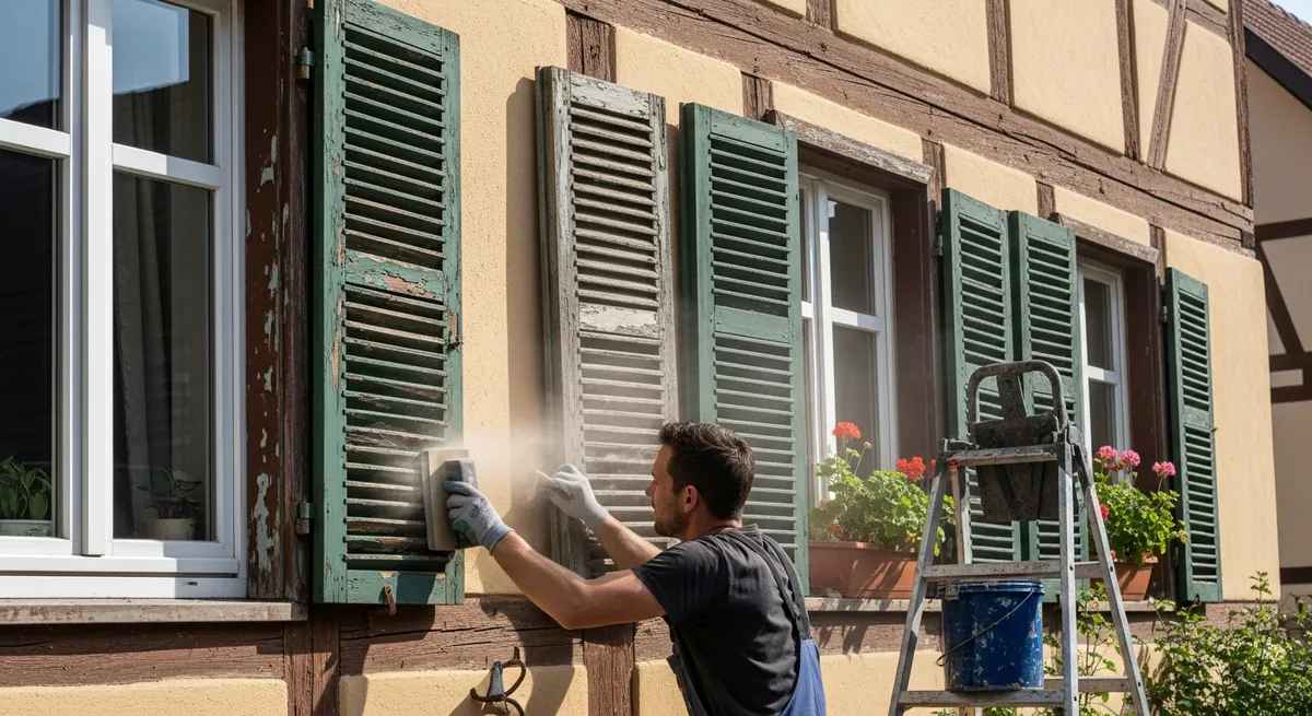 Anleitung zum Reparieren von beschädigten Fensterläden