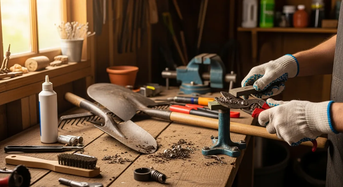 Anleitung zum Reparieren von beschädigten Gartengeräten