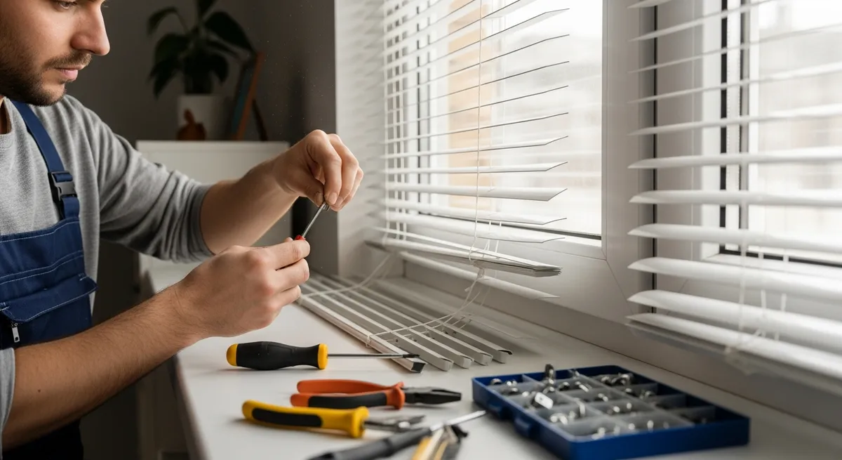 Anleitung zum Reparieren von beschädigten Jalousien