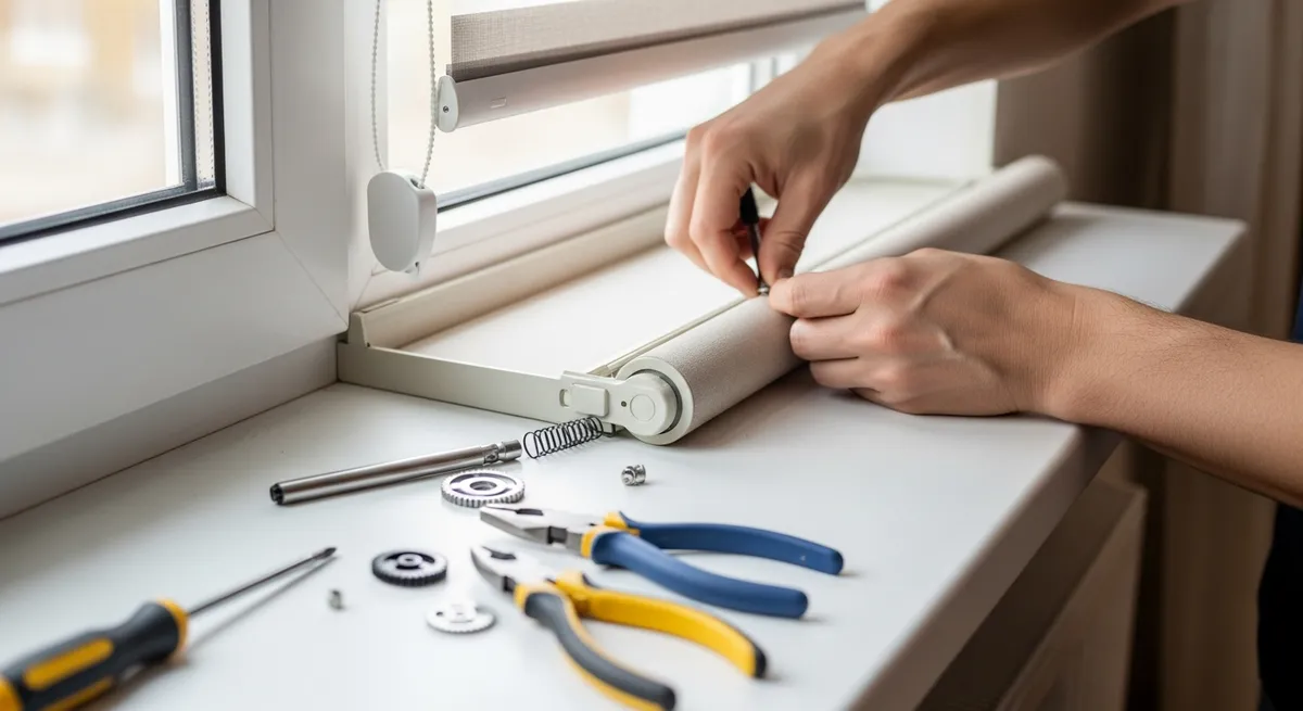 Anleitung zum Reparieren von beschädigten Rollos