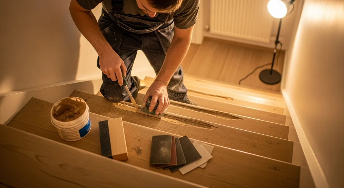 Anleitung zum Reparieren von beschädigten Treppenstufen