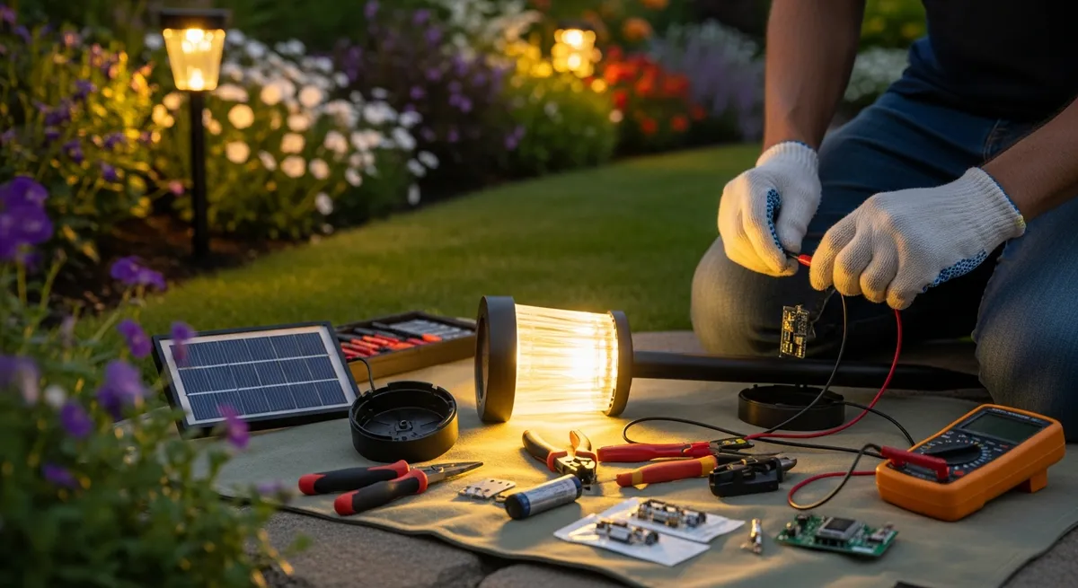 Anleitung zum Reparieren von defekten Gartenleuchten