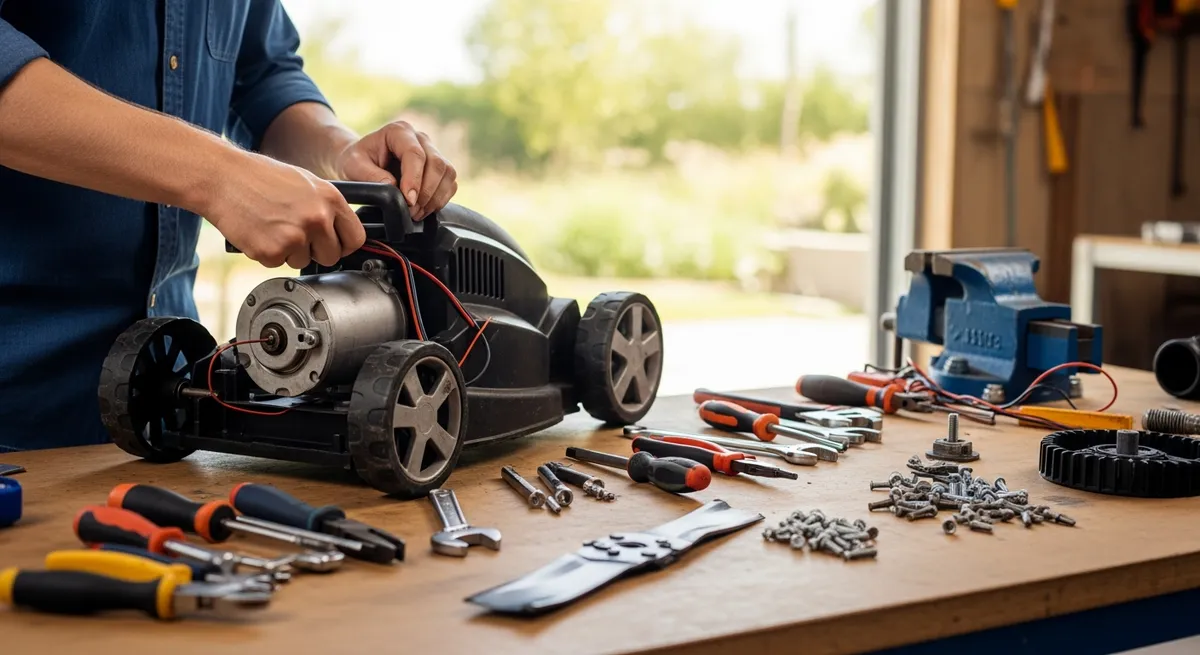 Anleitung zum Reparieren von elektrischen Rasenmähern