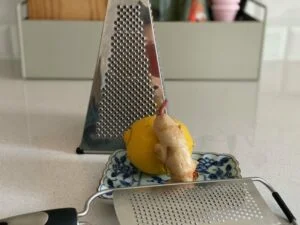 Feine Reibe mit Zitrone