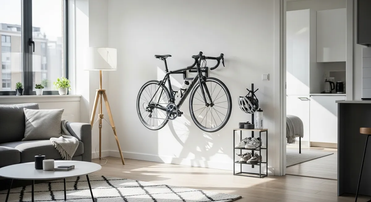 Rennrad Ständer - platzsparende Wandmontage des Rennrads