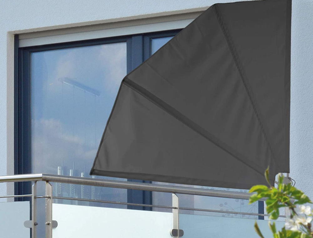 Qualitäts Balkonfächer Balkonsichtschutz Seitenmarkise Sonnenschutz Wind 140x140 